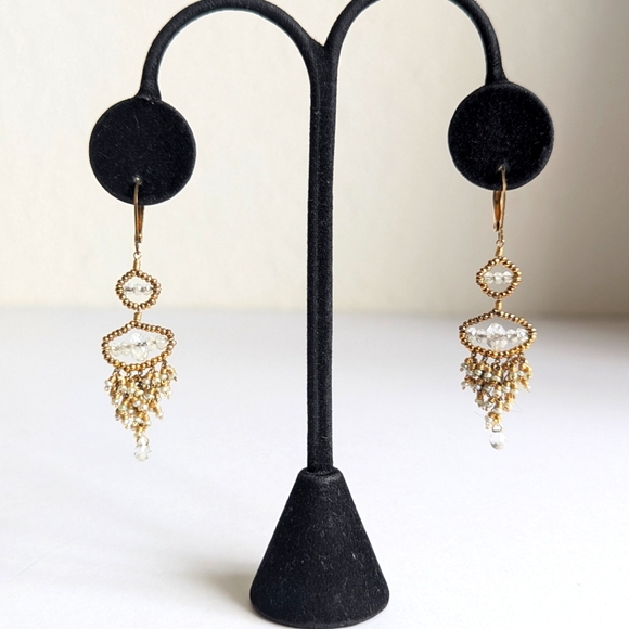 bo j.c. 14k rolled gold earrings Luxury Artisan Mini Handwired Pearls Galore 💎 - Picture 12 of 12